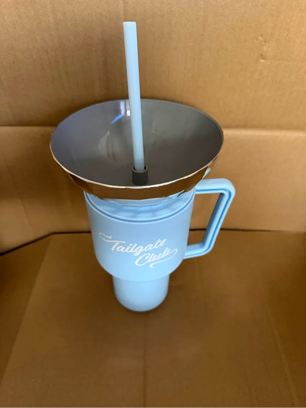 2024 2in1 Blue Tumbler w/Disco Ball Snack Bowl 31.55oz